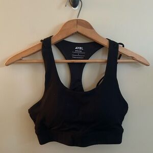 AYBL Black Racerback Sports Bra